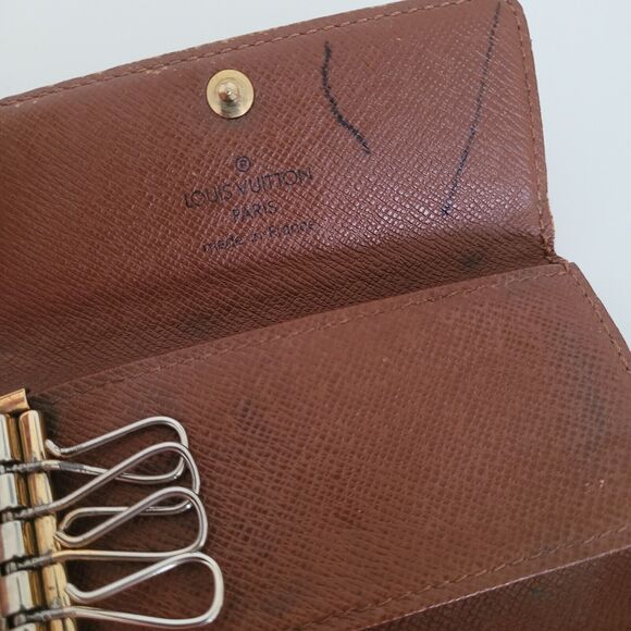 Authentic Louis Vuitton Monogram Multicles 4 Key Hooks Case Brown Small 2003 - Picture 4 of 10